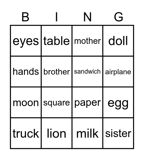 Review units 1-9 Bingo Card