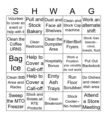 D-19 HOSPITALITY CHALLENGE Bingo Card