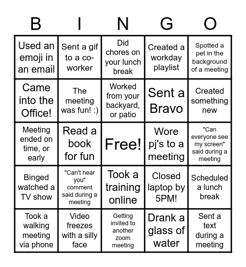 ISC Remote Bingo Card