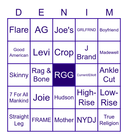 Merch Bingo Card