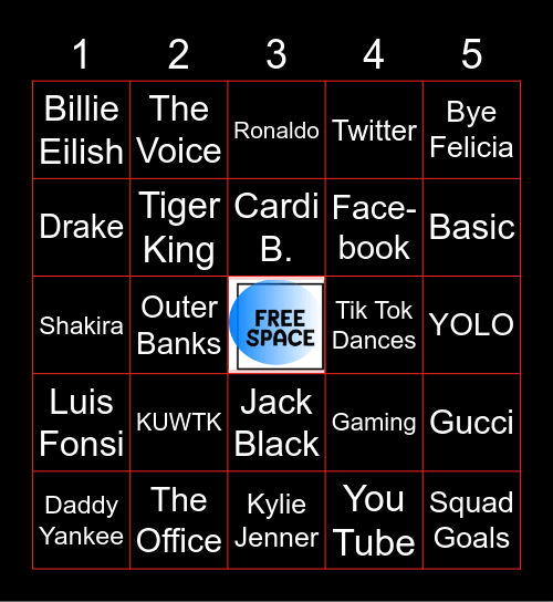 POP CULTURE Bingo Card