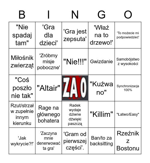 NieDaAsasyn 03.06 Bingo Card