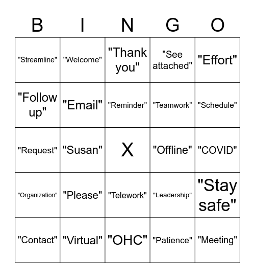 OH"C" in Email Bingo Card