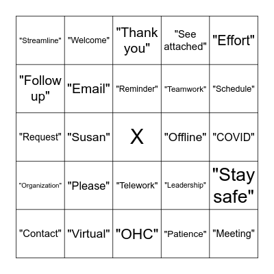 OH"C" in Email -- Virtual BINGO Card