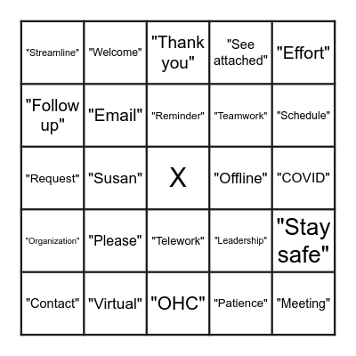 OH"C" it in Email - Virtual BINGO Card