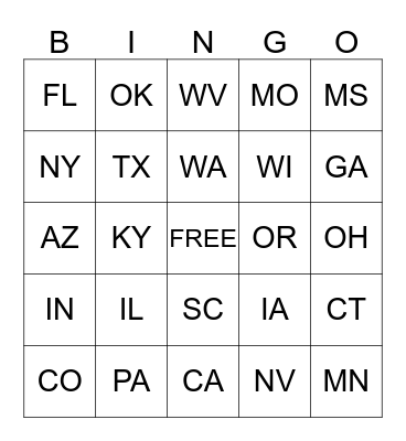 INCOMING CALL FROM Bingo Card
