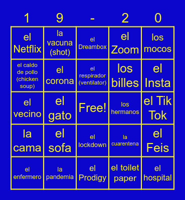Lotería Bingo Card