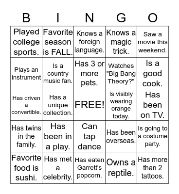 Bingo Card