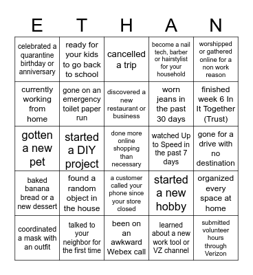 ETHAN Bingo Card
