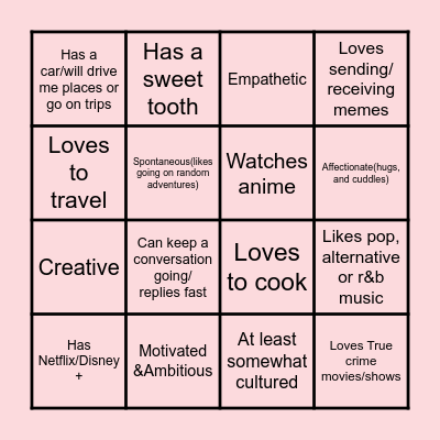 Will we Vibe? Bingo Card