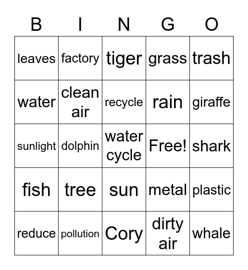 Ecosystem Bingo 2 Bingo Card
