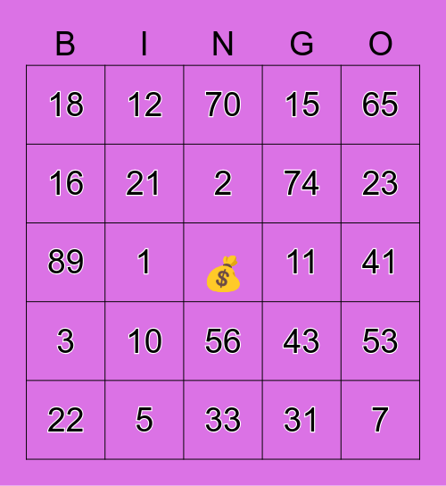 TEKA💰BINGO💰CARD Bingo Card