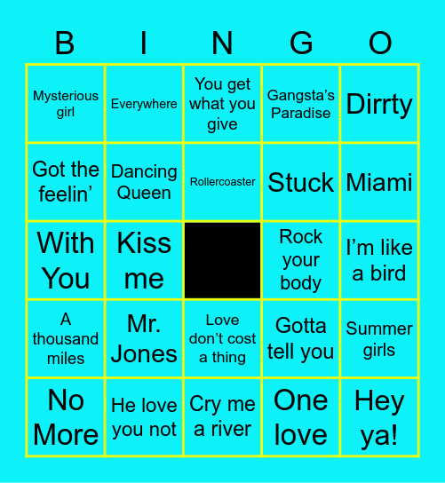 Feel Good Friday 4 Bingo Card