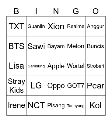 BINGO w/ UNSO Bingo Card