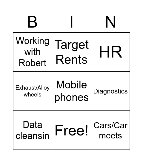 Bullshit Bingo Card