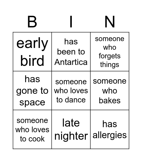 team sops test Bingo Card