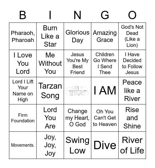 Camp Classics Bingo Card