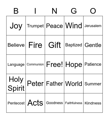 Breezeway Bingo Card