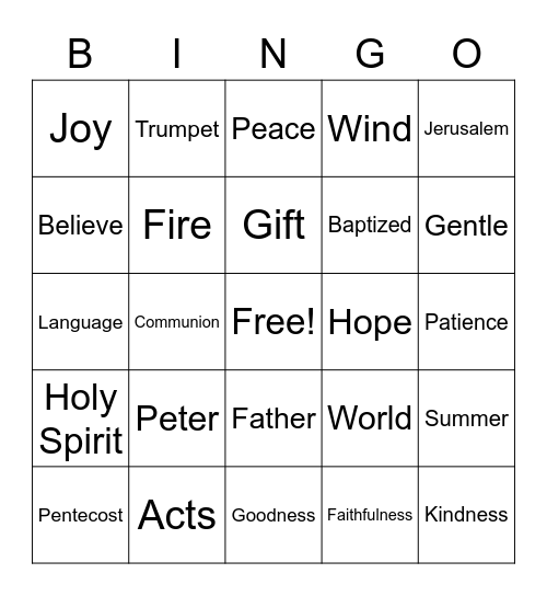 Breezeway Bingo Card