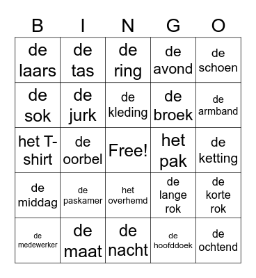 Thema 6 Bingo Card