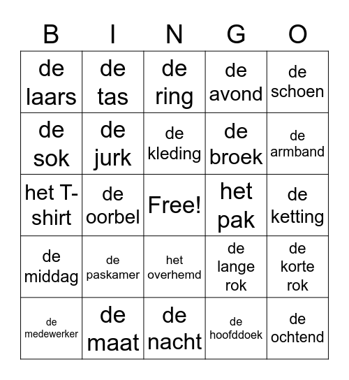 Thema 6 Bingo Card