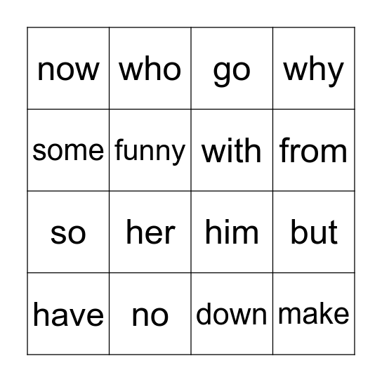 Bingo Card