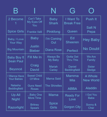 B a b y   O ’ B o y l e  💙  👶🏻 Bingo Card