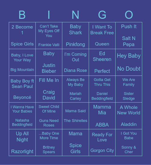 B a b y   O ’ B o y l e  💙  👶🏻 Bingo Card