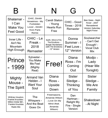 Glitterbox Bingo Card