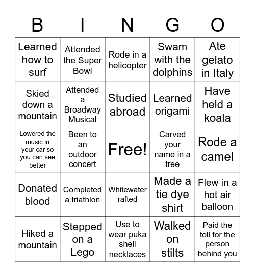 Cravath Bingo Card