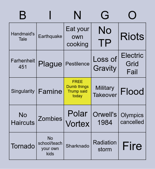 💥 2020 💥 Bingo Card
