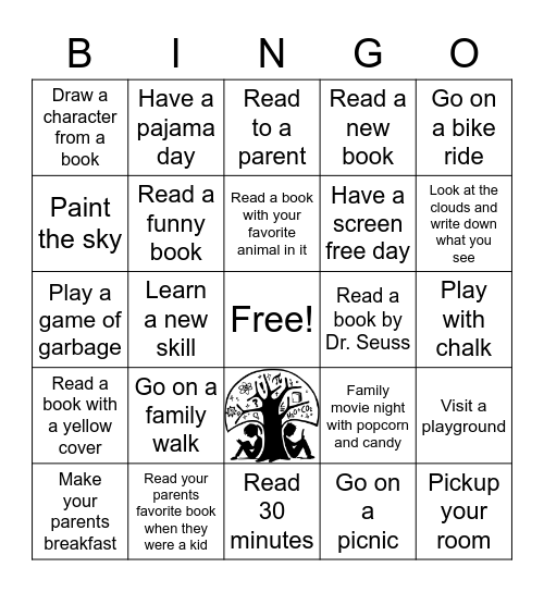 Redwood Falls Public Library Summer Reading Bingo Card