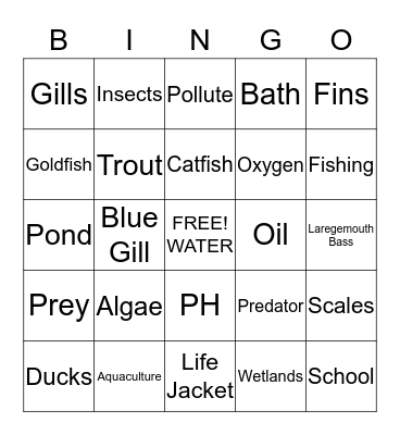 WILDLIFE Bingo Card