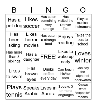 Level 5 October Bingo Card