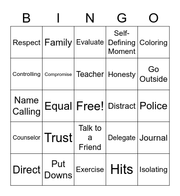 Alexandra House Bingo Card