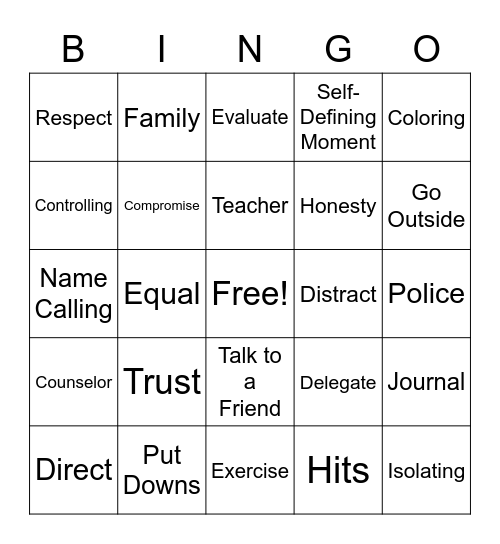 Alexandra House Bingo Card