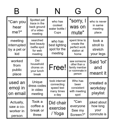 Admin Team Bingo! Bingo Card