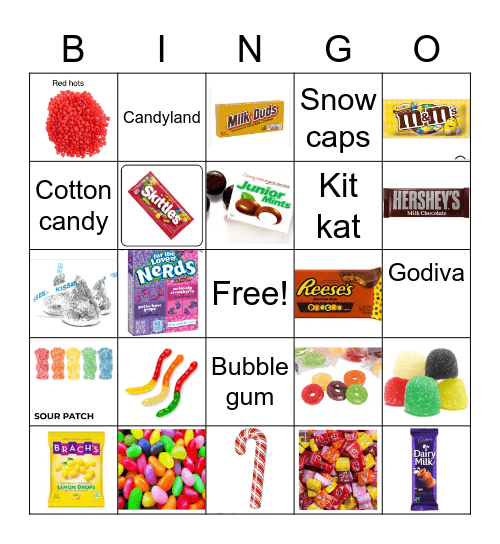 Candyland Bingo Card