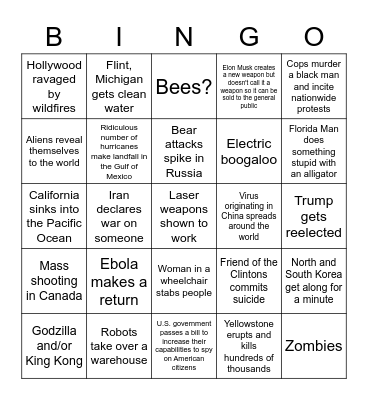 2020 Bingo Card