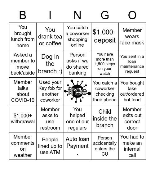 BUCKMAN 6/4/20 Bingo Card