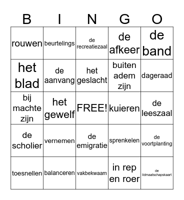 blok 2 groep 7 en 8 Bingo Card