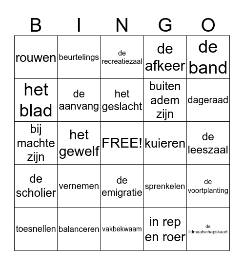 blok 2 groep 7 en 8 Bingo Card