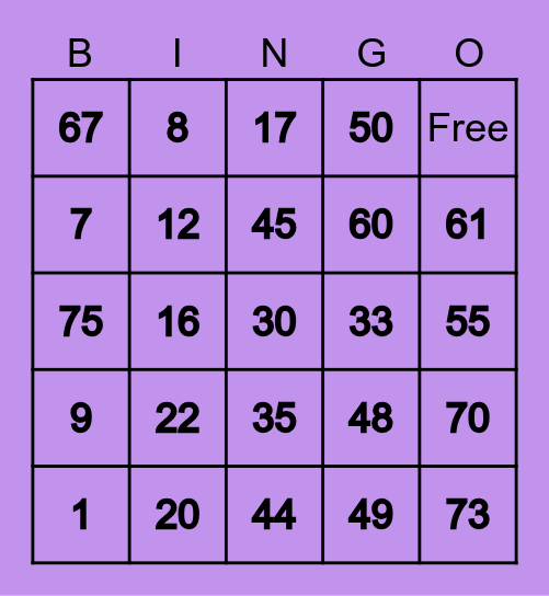 #1  🎵CMG6🎵 Bingo Card