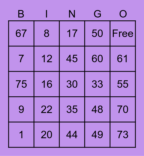 #1  🎵CMG6🎵 Bingo Card