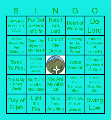 Camp Peniel Bingo Card