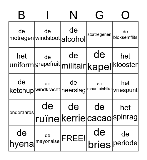blok 2 groep 7 en 8 deel 2 Bingo Card