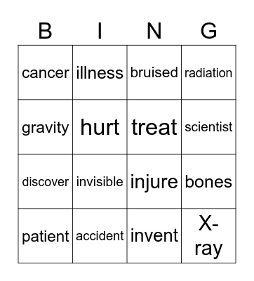 TD 1 Unit 4 Bingo Card