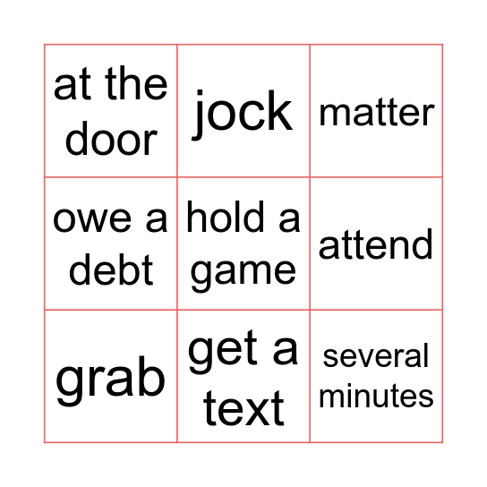 Durante Bingo Card