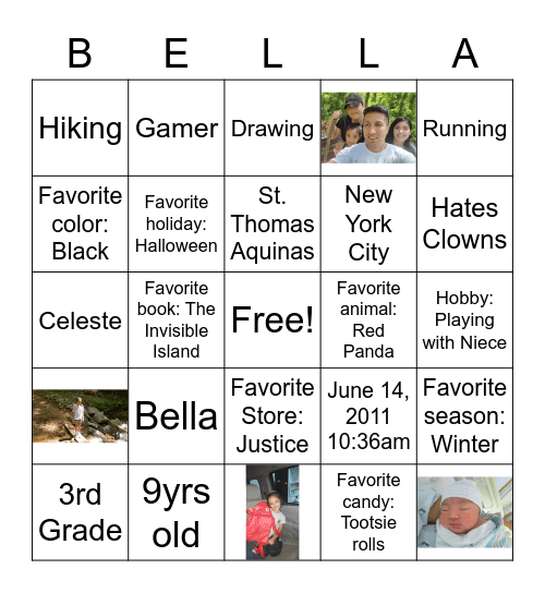 BELLA BINGO Card