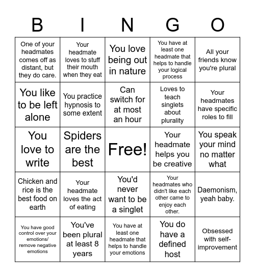 How similar are you to Vivian, Mana & Muse? Bingo Card